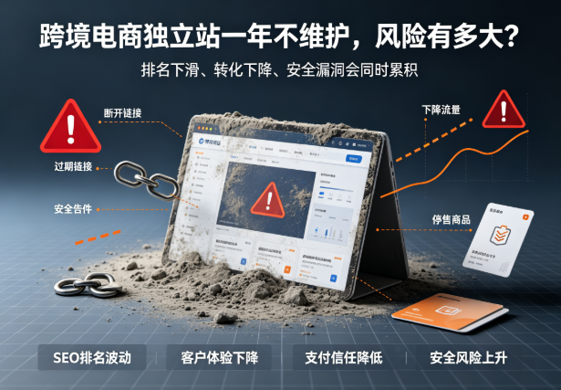 跨境电商独立站一年不维护,风险有多大? 跨境电商独立站一年不维护,风险有多大?